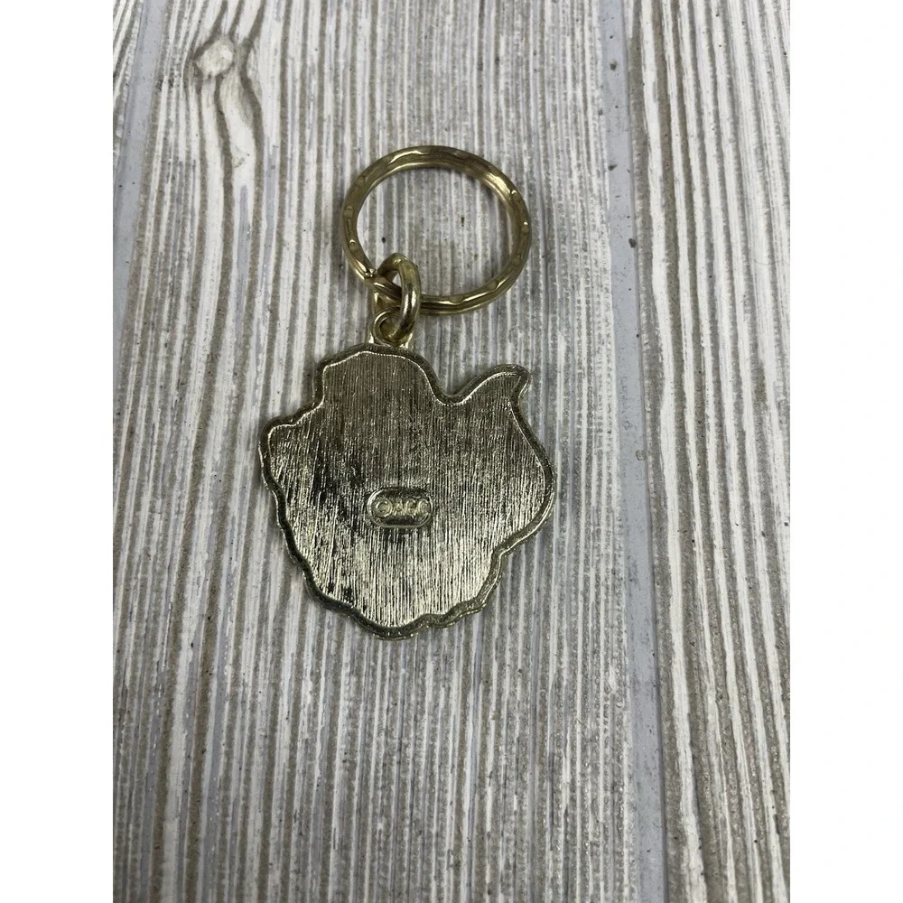 Keychain Lot of 6 Animal Theme Cow Raccoon Monkeys Bear Duck Key Chains Fobs